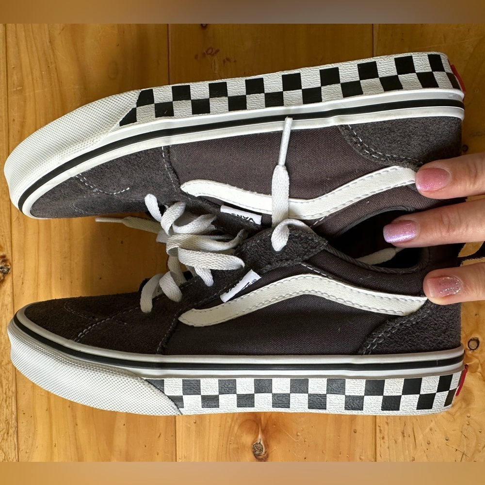 Youth Size 4, light black, suede upper material, gently used.